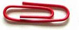 Eén rode paperclip