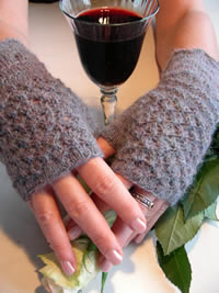 Wine and roses mitts